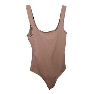 Abercrombie & Fitch Seamless Bodysuit Womens Medium Beige Soft A&F Collection